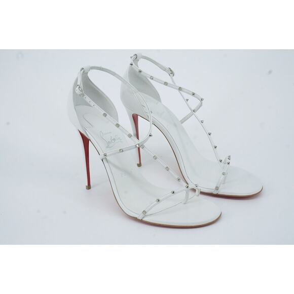 Christian Louboutin Riojana Strappy Spiked Sandals SZ 39.5 NIB stud $795 Wedding - Picture 2 of 11